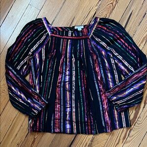 Crewcuts Metallic Multicolor Striped Blouse